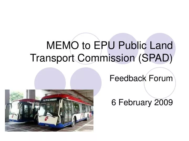 memo to epu public land transport commission spad