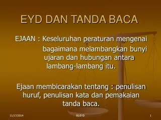 eyd dan tanda baca
