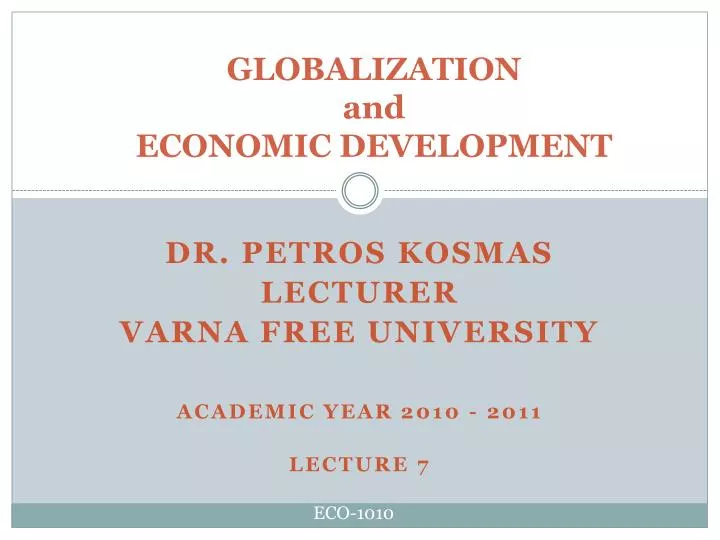globalization and economic development