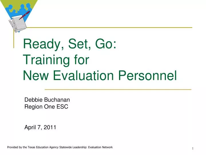 ready set go training for new evaluation personnel