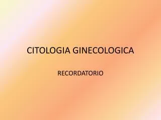 citologia ginecologica
