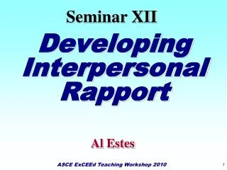 Developing Interpersonal Rapport