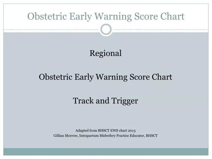 obstetric early warning score chart