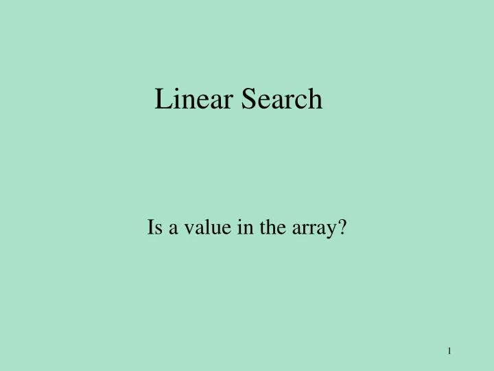 linear search