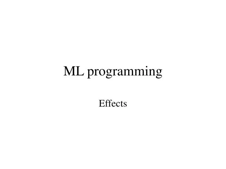 ml programming