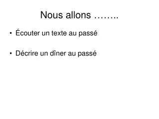 nous allons