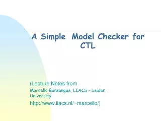 A Simple Model Checker for CTL