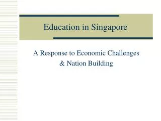 Education in Singapore