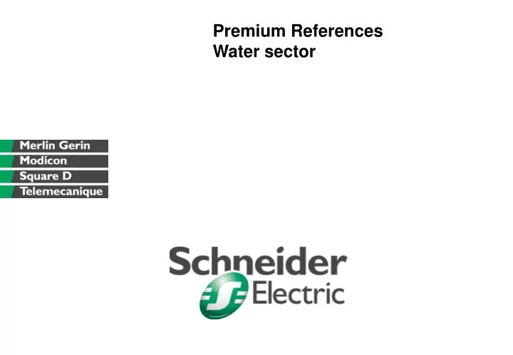 premium references water sector