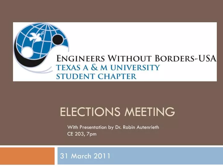 elections meeting