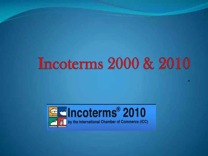 incoterms 2000 2010