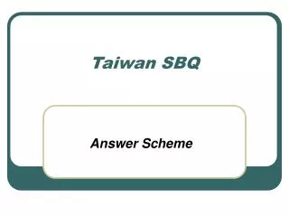 Taiwan SBQ