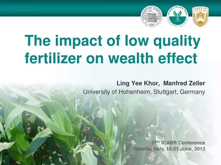 the impact of low quality fertilizer on wealth effect