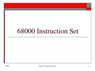 68000 Instruction Set