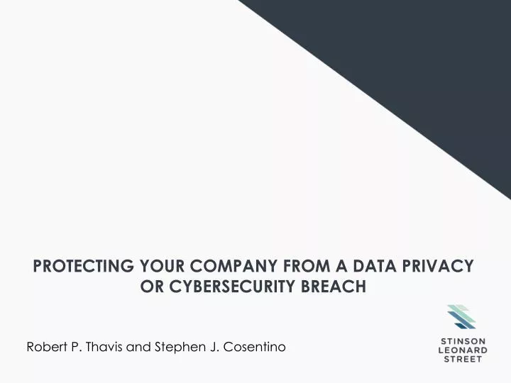protecting your company from a data privacy or cybersecurity breach