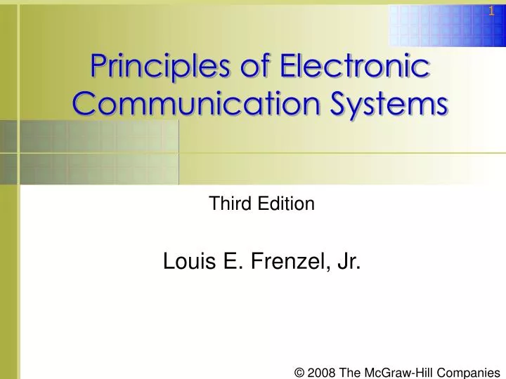 principles of electronic communication systems