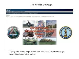 The RFMSS Desktop