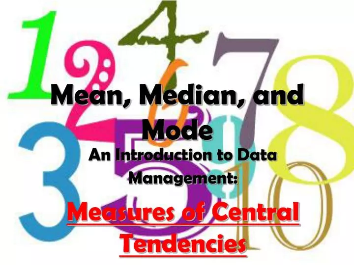 mean median and mode