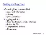Syslog and Log Files - slide 1
