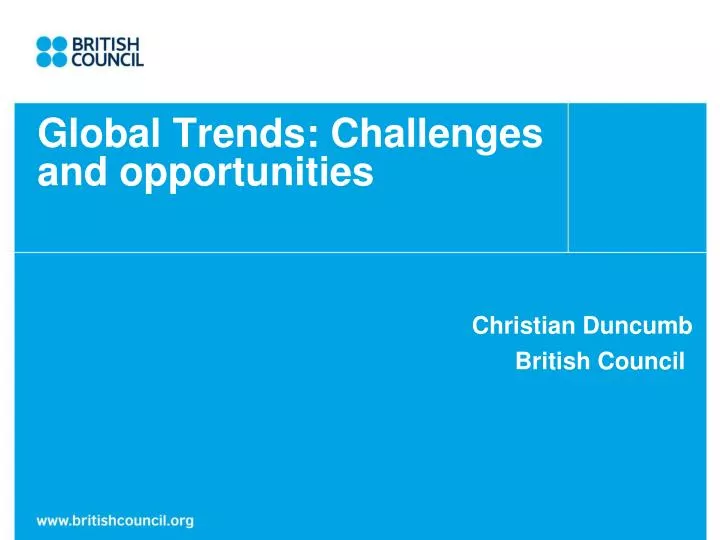 global trends challenges and opportunities