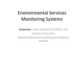 Environmental Services Monitoring Systems