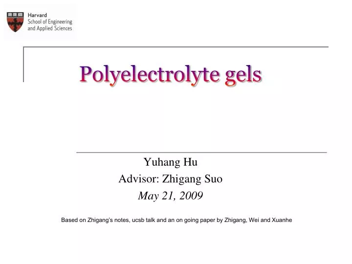 polyelectrolyte gels