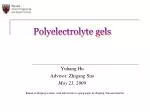 Polyelectrolyte gels - slide 1
