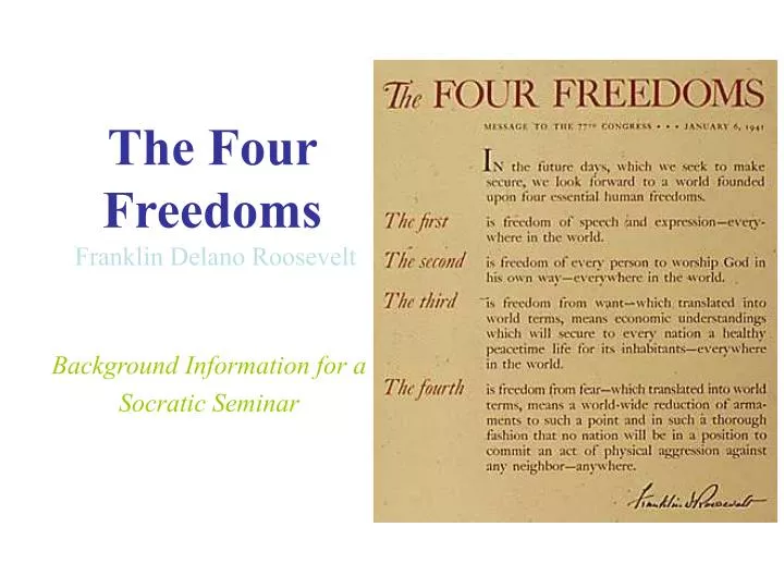 the four freedoms franklin delano roosevelt