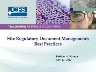 Site Regulatory Document Management: Best Practices