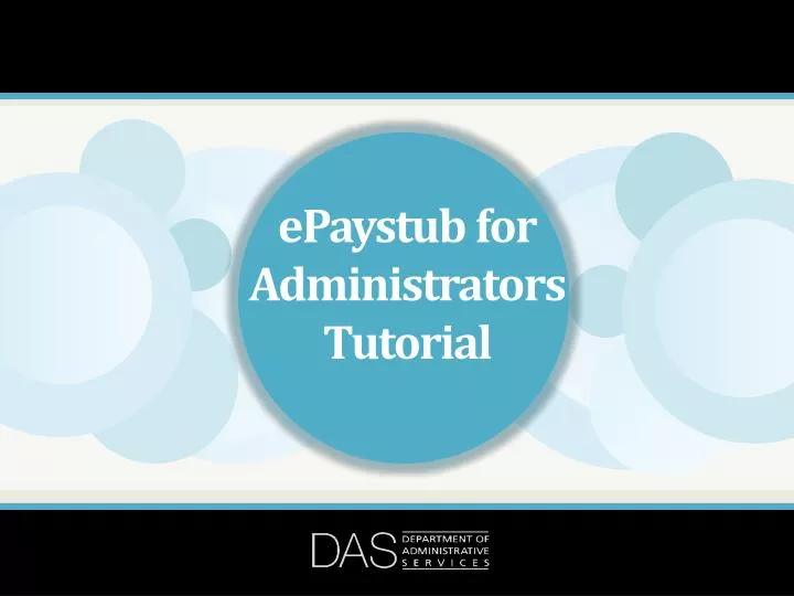 epaystub for administrators tutorial