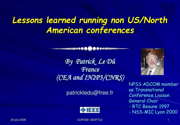 lessons learned running non us north american conferences