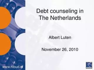 Debt counseling in The Netherlands