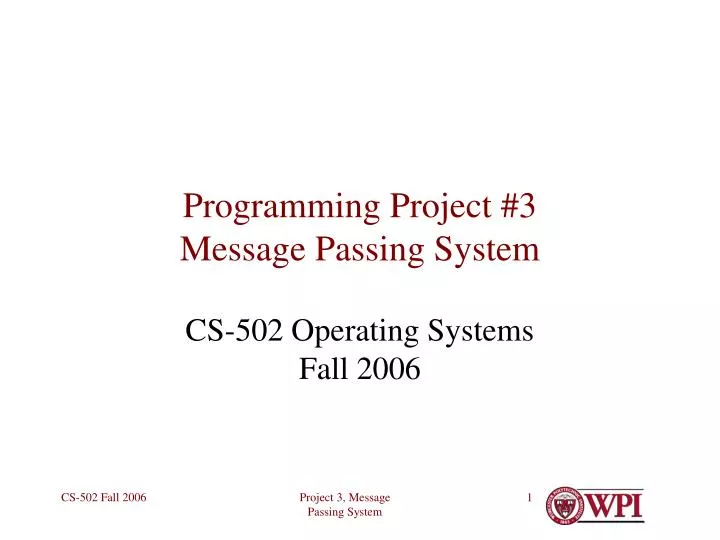 programming project 3 message passing system