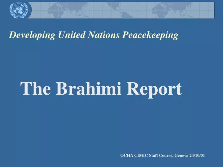 developing united nations peacekeeping