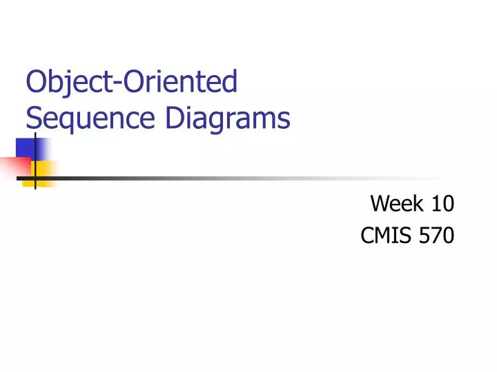 object oriented sequence diagrams