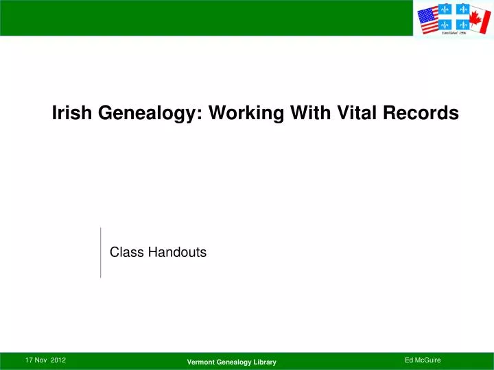 irish genealogy working with vital records