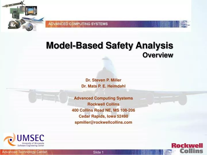 model based safety analysis overview