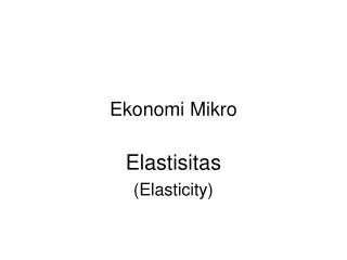 ekonomi mikro
