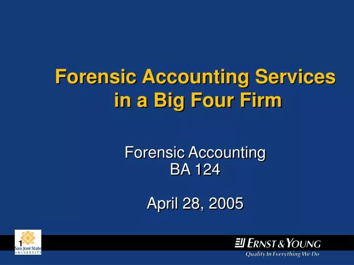 forensic accounting ba 124 april 28 2005