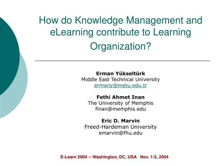 how do knowledge management and elearning contribute to learning organization