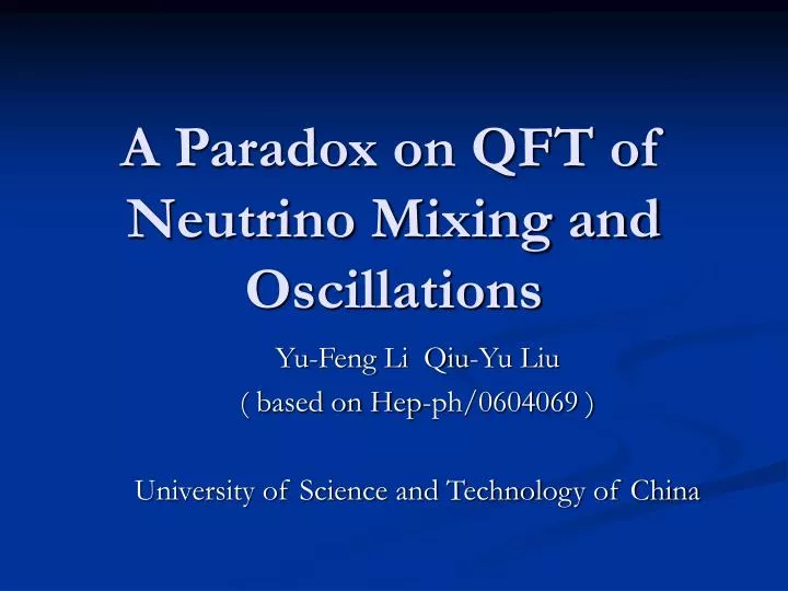 a paradox on qft of neutrino mixing and oscillations