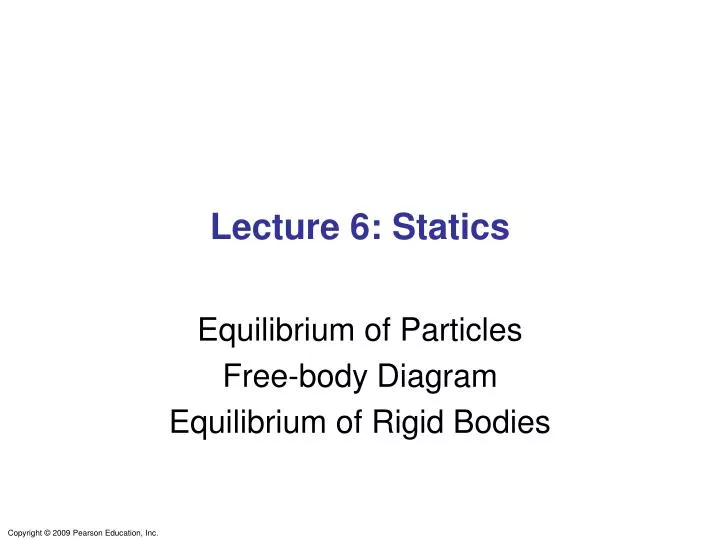 lecture 6 statics