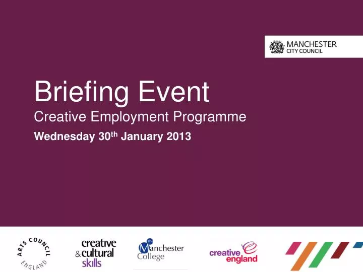 briefing event creative employment programme