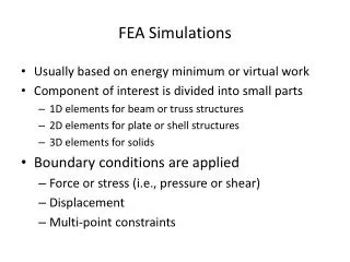 FEA Simulations