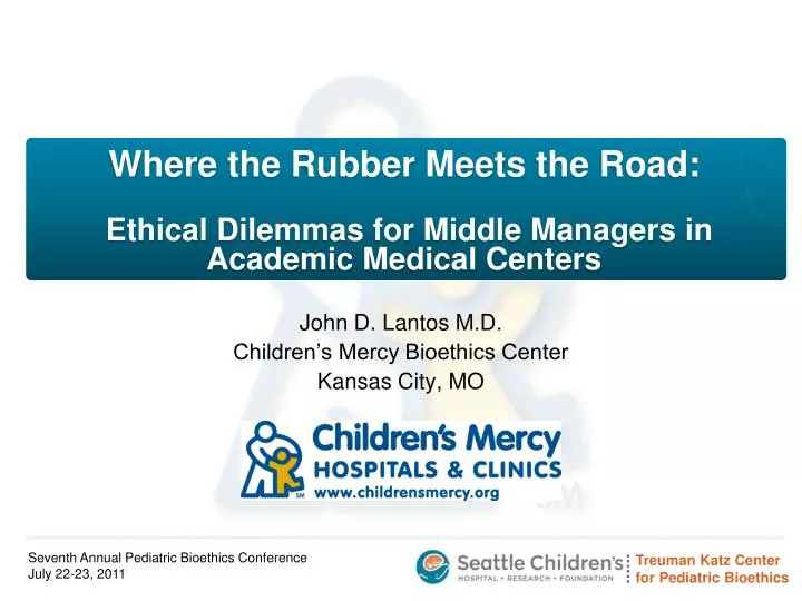 where the rubber meets the road ethical dilemmas for middle managers in academic medical centers