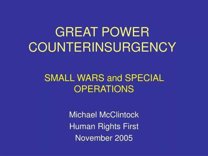 great power counterinsurgency