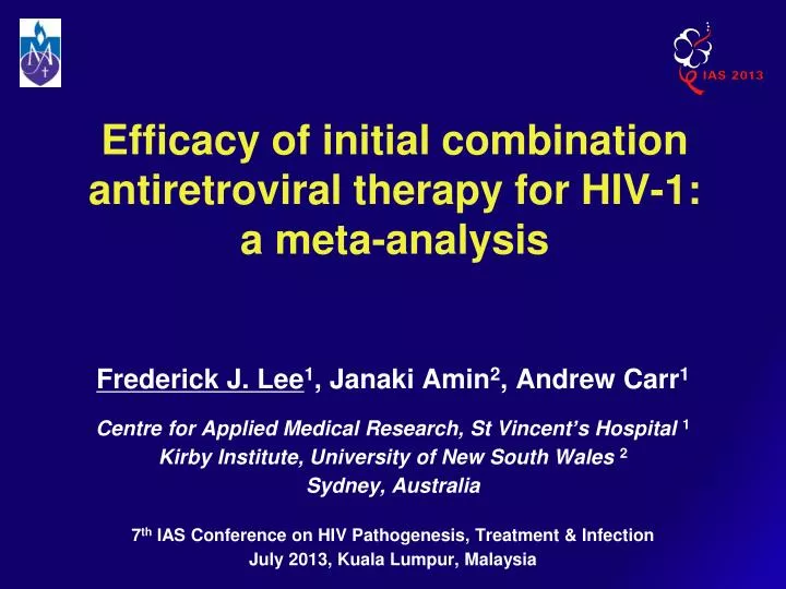 efficacy of initial combination antiretroviral therapy for hiv 1 a meta analysis