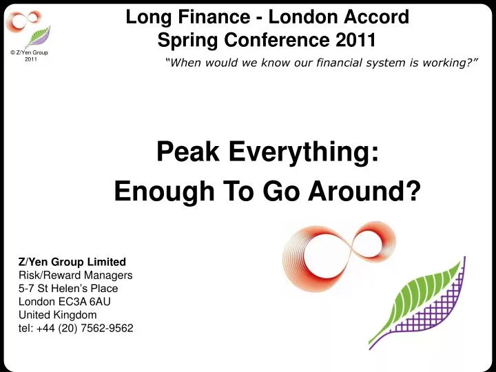 long finance london accord spring conference 2011