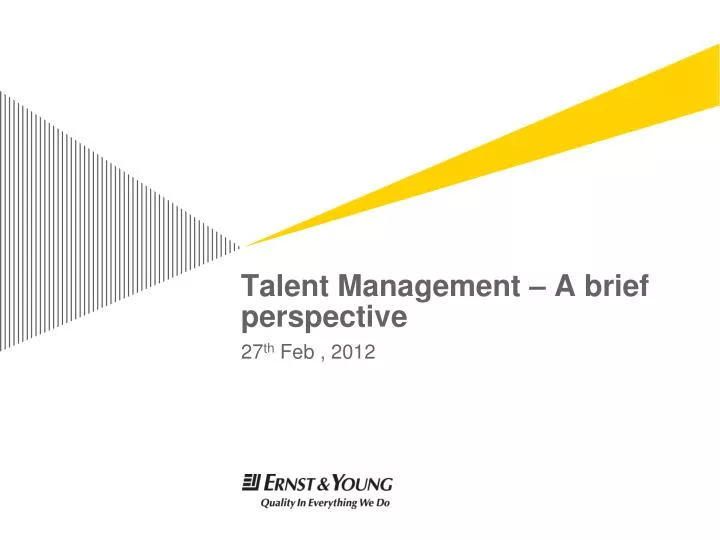 talent management a brief perspective