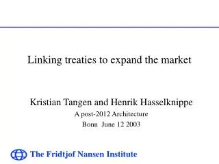 Linking treaties to expand the market